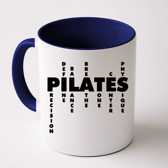 Yoga Fitness Pilates Lovers Workout Training Pilates Instructor Trainer Front & Back Coffee Mug