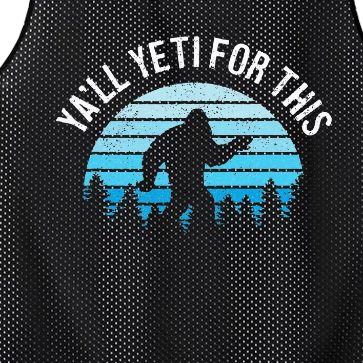 Yeti For This Funny Bigfoot Sasquatch Mesh Reversible Basketball Jersey Tank