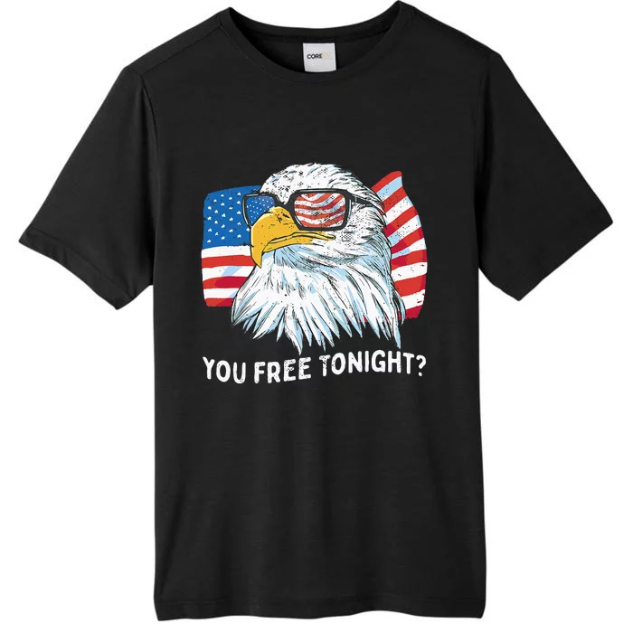 You Free Tonight Bald Eagle 4th July Independence Day ChromaSoft Performance T-Shirt