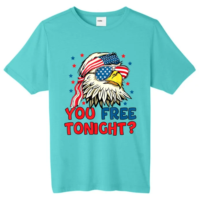 You Free Tonight Bald Eagle Mullet American Flag 4th Of July ChromaSoft Performance T-Shirt