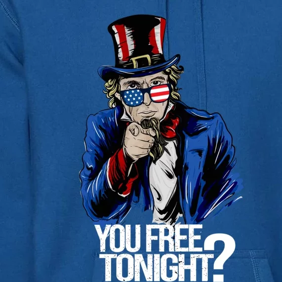 You Free Tonight Usa Patriotic American Funny Unclesam Cool Gift Premium Hoodie