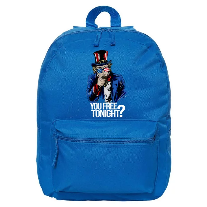 You Free Tonight Usa Patriotic American Funny Unclesam Cool Gift 16 in Basic Backpack