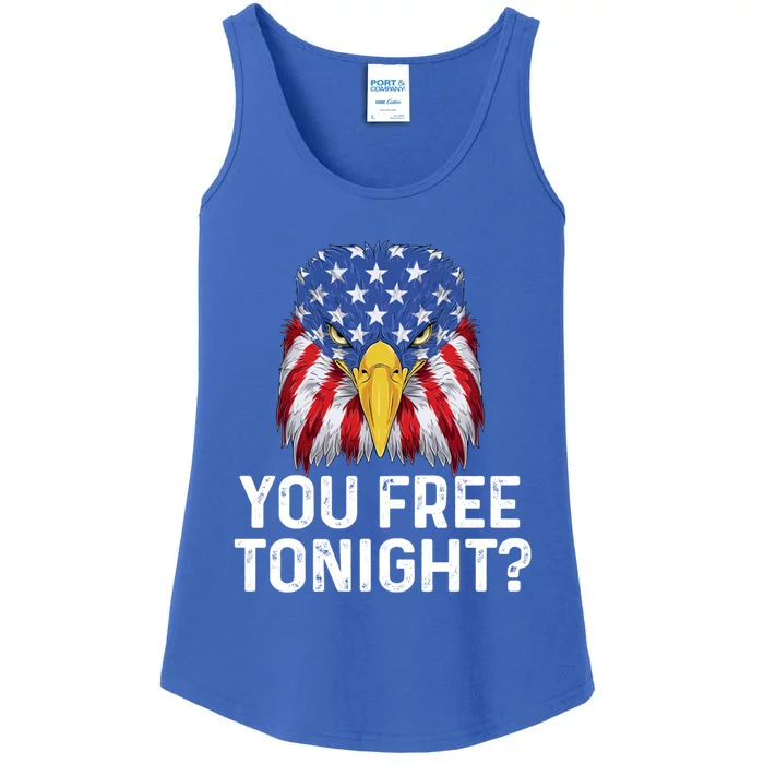 You Free Tonight Usa Patriotic Eagle Freedom 4th Of July Gift Ladies Essential Tank