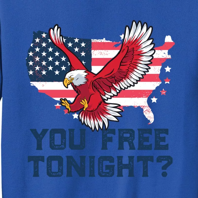 You Free Tonight? Funny Eagle Freedom July 4th Usa Meme Gift Tall Sweatshirt