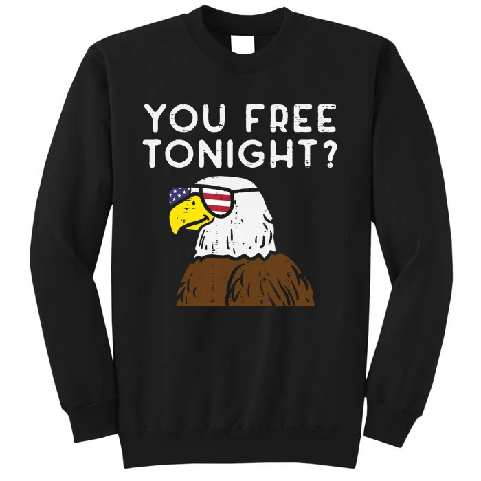 You Free Tonight Bald Eagle US Flag Sunglasses 4th of July Sweatshirt