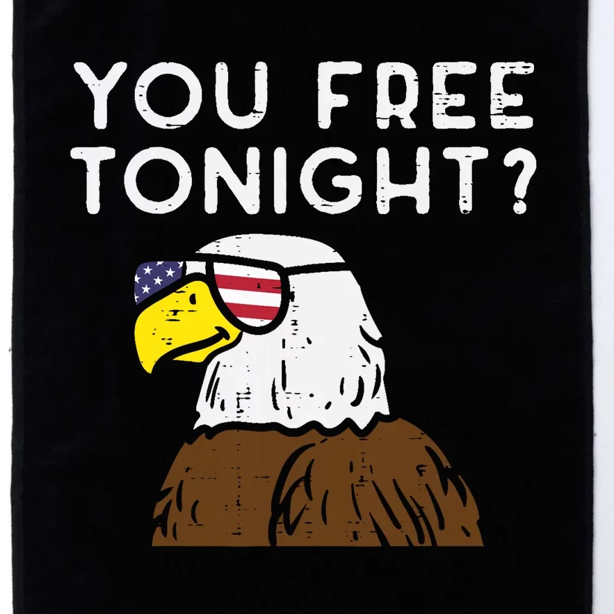 You Free Tonight Bald Eagle US Flag Sunglasses 4th of July Platinum Collection Golf Towel