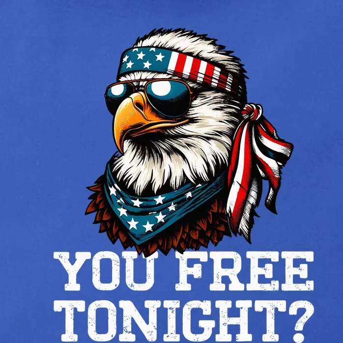 You Free Tonight Eagle Funny Patriotic American Zip Tote Bag