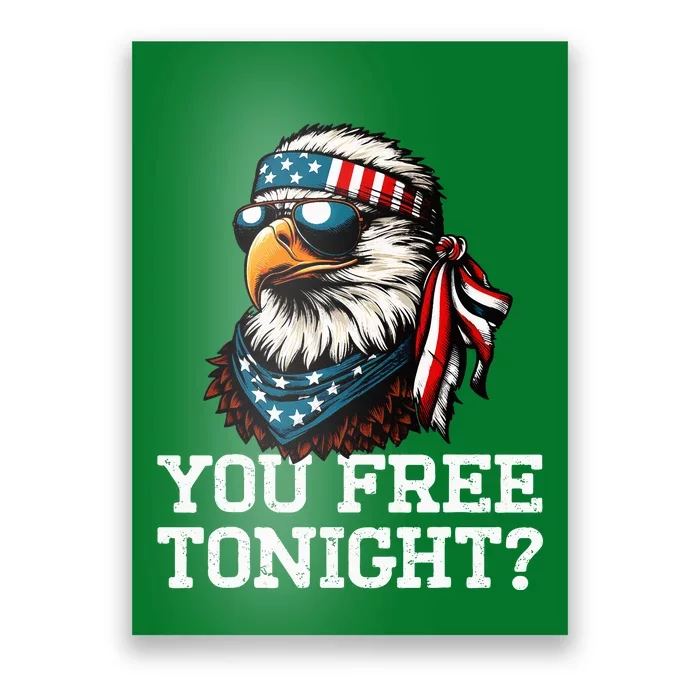 You Free Tonight Eagle Funny Patriotic American Poster