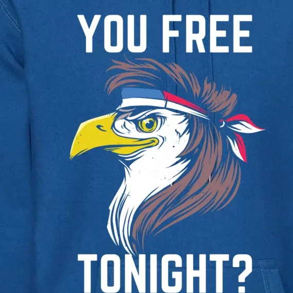 You Free Tonight 4th Of July Retro Eagle Usa Flag Gift Premium Hoodie