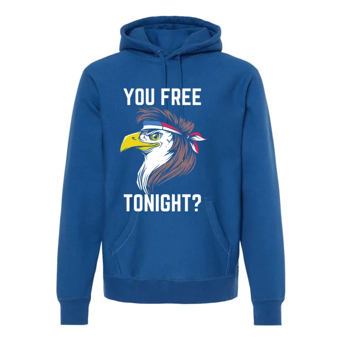 You Free Tonight 4th Of July Retro Eagle Usa Flag Gift Premium Hoodie