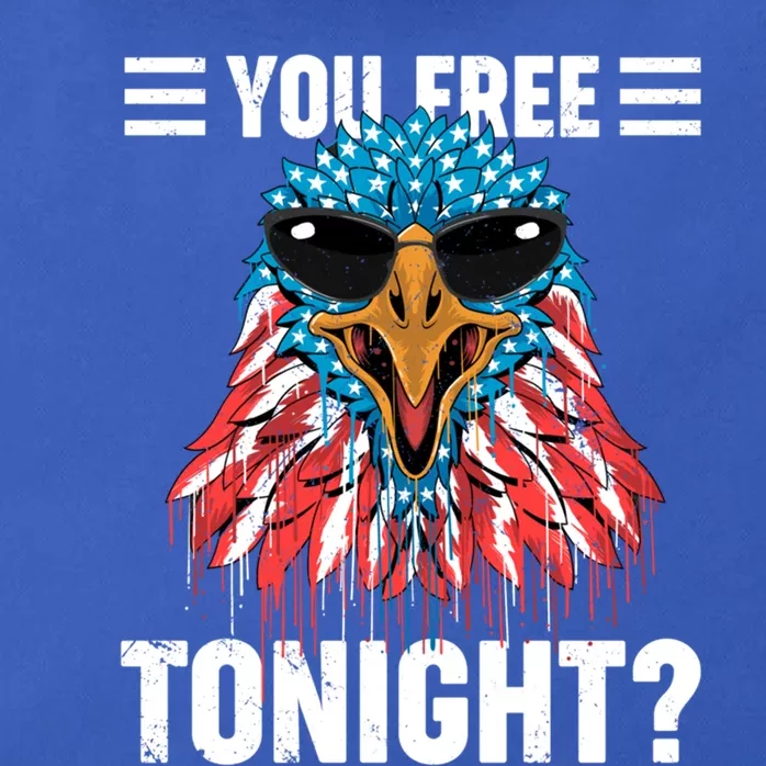 You Free Tonight Bald Eagle American Flag Happy 4th Of July Gift Zip Tote Bag