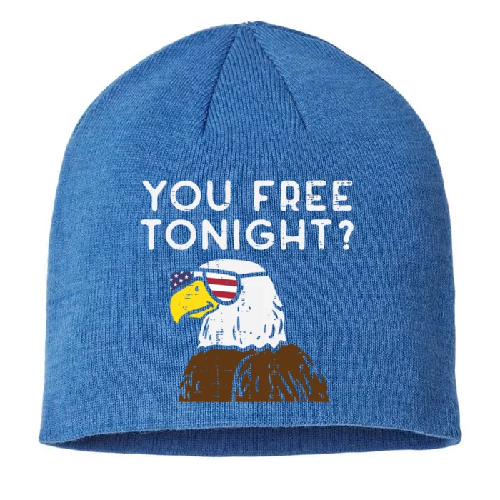 You Free Tonight Bald Eagle Us Flag Sunglasses 4th Of July Gift 8 1/2in Sustainable Knit Beanie