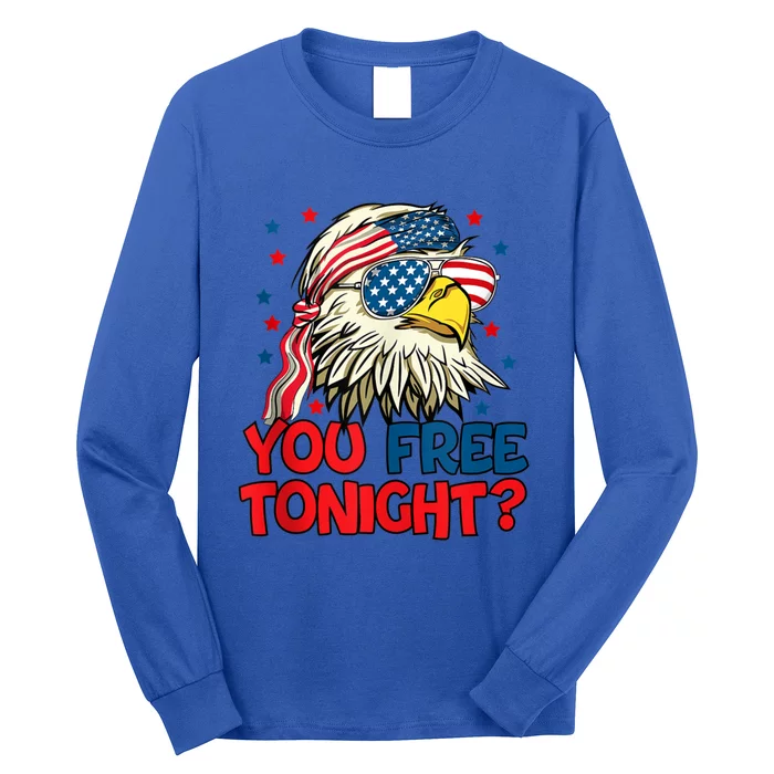 You Free Tonight Funny Vintage 4th Of July Eagle Sunglasses Meaningful Gift Long Sleeve Shirt