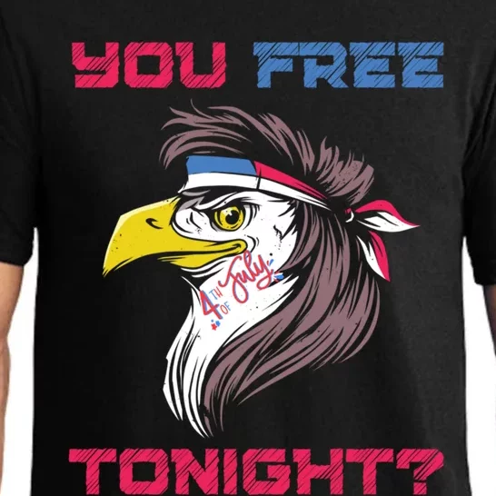 You Free Tonight Merica Eagle Mullet 4th Of July Funny Gift Pajama Set