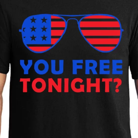 You Free Tonight To Celebrate 4th Of July In Red And Blue Cool Gift Pajama Set