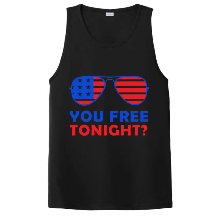 You Free Tonight To Celebrate 4th Of July In Red And Blue Cool Gift Performance Tank