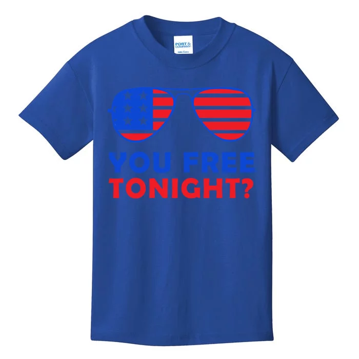 You Free Tonight To Celebrate 4th Of July In Red And Blue Cool Gift Kids T-Shirt