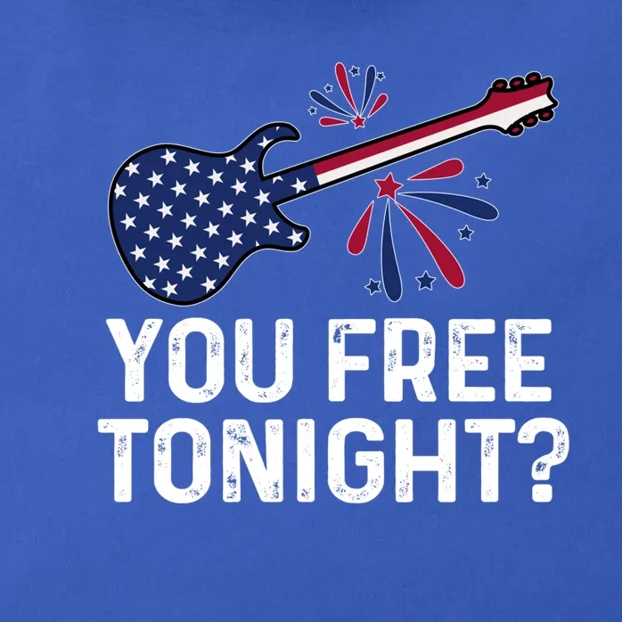 You Free Tonight Usa Patriotic Flag Guitar Party 4th Of July Gift Zip Tote Bag