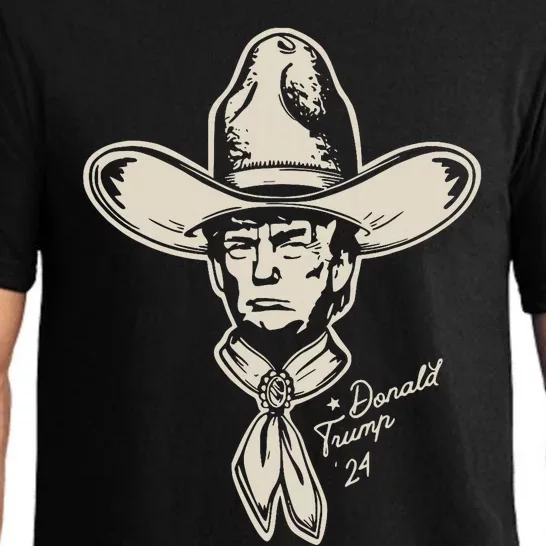 Yeehawin For Trump 2024 Punchy Western Political Humor Vote Pajama Set