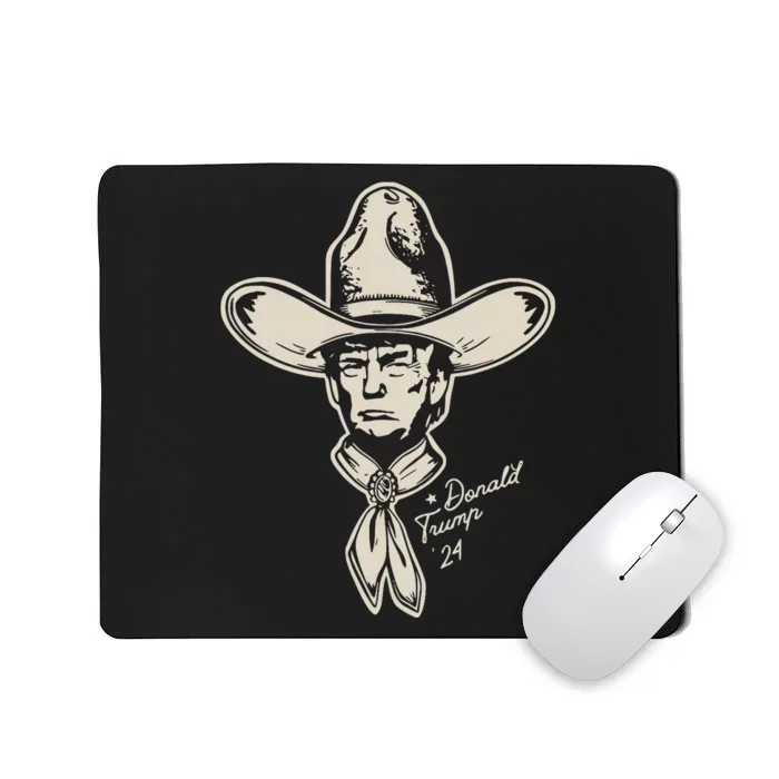 Yeehawin For Trump 2024 Punchy Western Political Humor Vote Mousepad