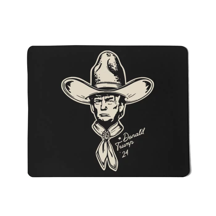 Yeehawin For Trump 2024 Punchy Western Political Humor Vote Mousepad