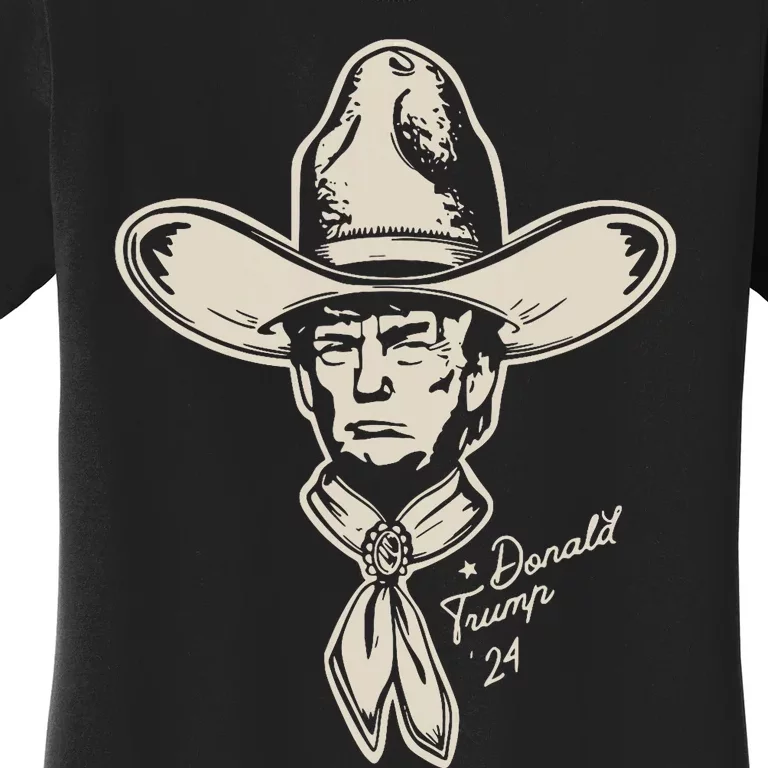 Yeehawin For Trump 2024 Punchy Western Political Humor Vote Women's T-Shirt