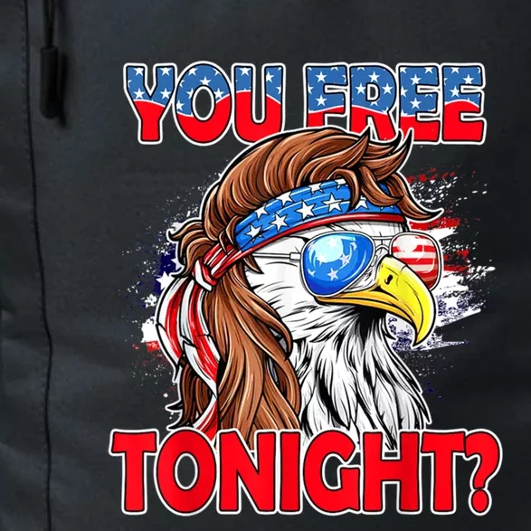 You Free Tonight Usa American Flag Patriotic Eagle Mullet Funny Gift Daily Commute Backpack