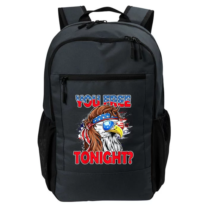 You Free Tonight Usa American Flag Patriotic Eagle Mullet Funny Gift Daily Commute Backpack