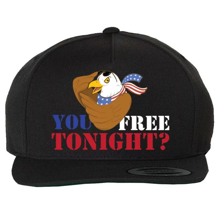 You Free Tonight? Usa Eagle Of Freedom 4th Of July Gift Wool Snapback Cap