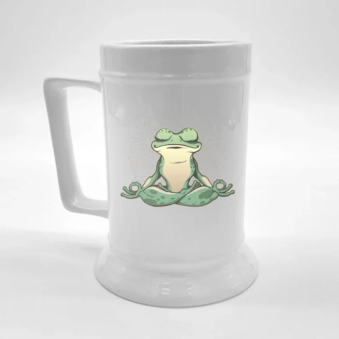 Yoga Frog Front & Back Beer Stein