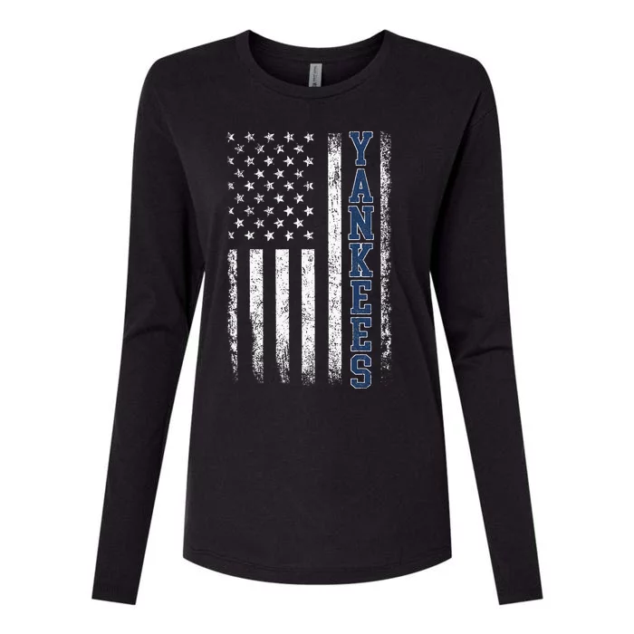 Y.A.N.K.E.E.S Flag Womens Cotton Relaxed Long Sleeve T-Shirt