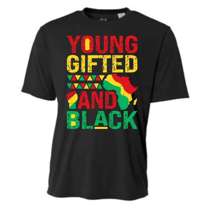 Young Gifted And Black Girl Black History Melanin Cooling Performance Crew T-Shirt