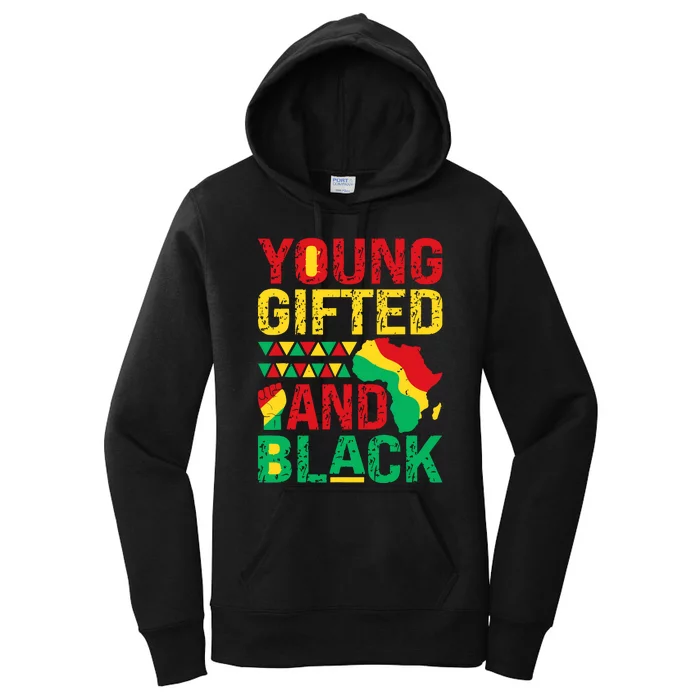 Young Gifted And Black Girl Black History Melanin Women's Pullover Hoodie