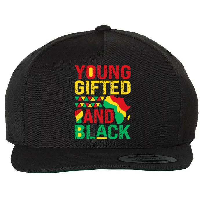 Young Gifted And Black Girl Black History Melanin Wool Snapback Cap