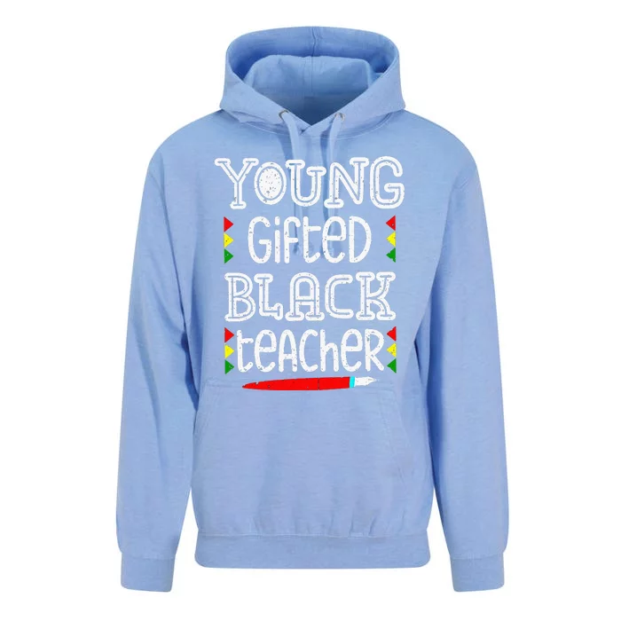 Young Gifted And Black Teacher Cool Black History Month Unisex Surf Hoodie