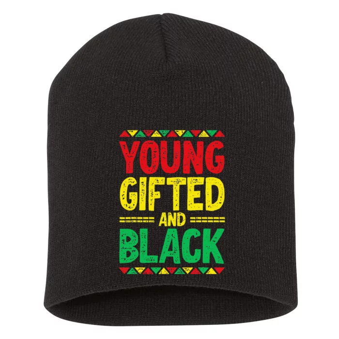 Young Gifted And Black Short Acrylic Beanie