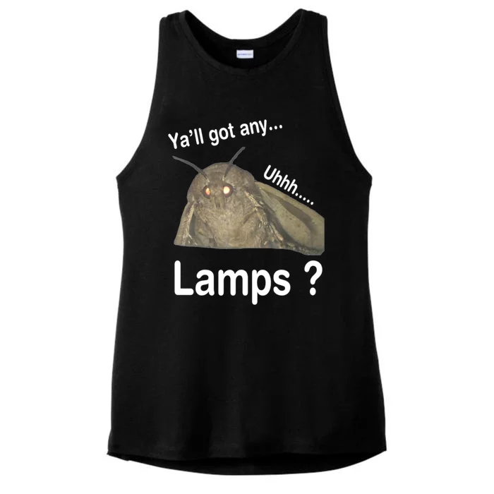 Yall Got Any Lamps Moth Meme Ladies Tri-Blend Wicking Tank