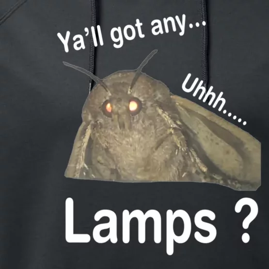 Yall Got Any Lamps Moth Meme Performance Fleece Hoodie