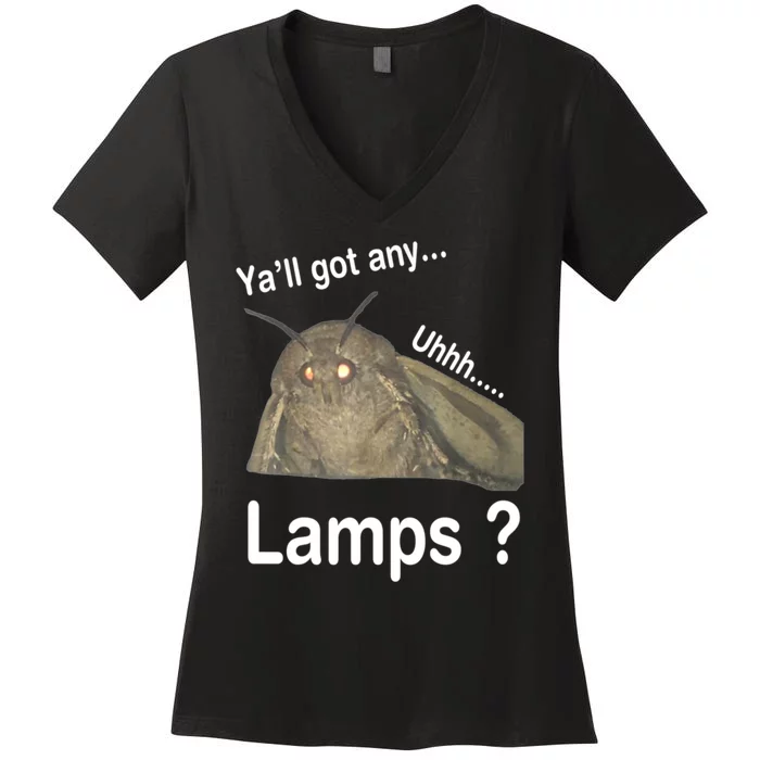 Yall Got Any Lamps Moth Meme Women's V-Neck T-Shirt