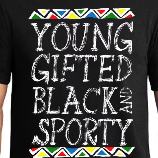 Young Gifted And Black Sporty Cool Black History Month Gift Pajama Set