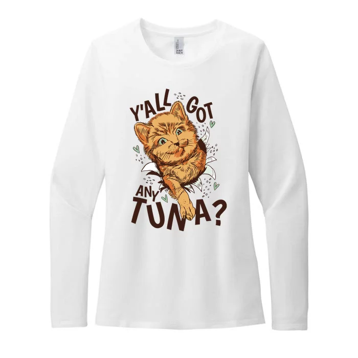 Yall Got Any Tuna Funny Cat Womens CVC Long Sleeve Shirt