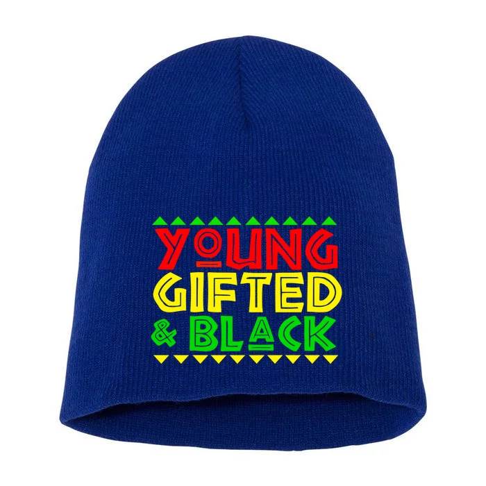 Young Gifted And Black Gift Short Acrylic Beanie