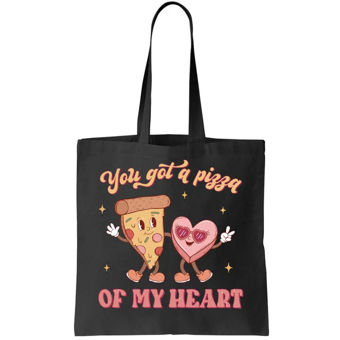 You Got A Pizza Of My Heart Retro Valentine's Day Gift Tote Bag