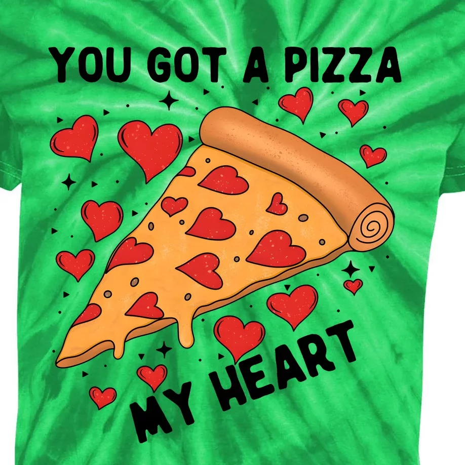 You Got A Pizza My Heart Valentine Day Lover Couple Matching Kids Tie-Dye T-Shirt