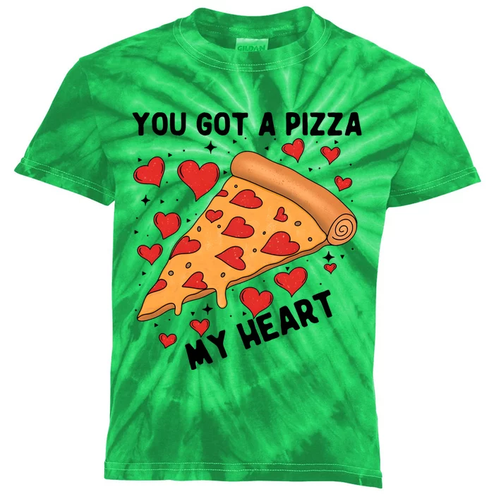 You Got A Pizza My Heart Valentine Day Lover Couple Matching Kids Tie-Dye T-Shirt