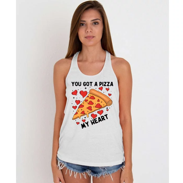 You Got A Pizza My Heart Valentine Day Lover Couple Matching Women's Knotted Racerback Tank