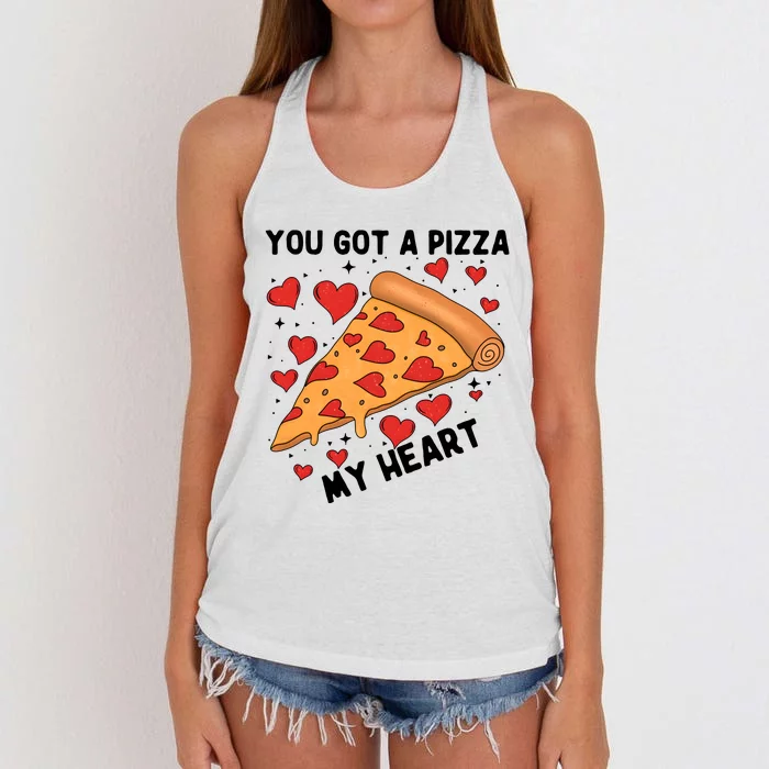 You Got A Pizza My Heart Valentine Day Lover Couple Matching Women's Knotted Racerback Tank