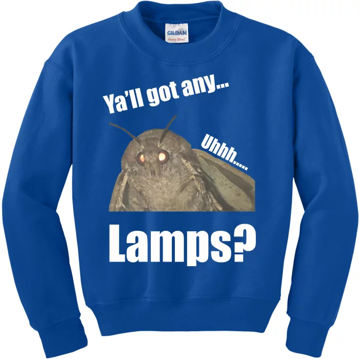 Yall Got Any Lamps Moth Meme Kids Sweatshirt