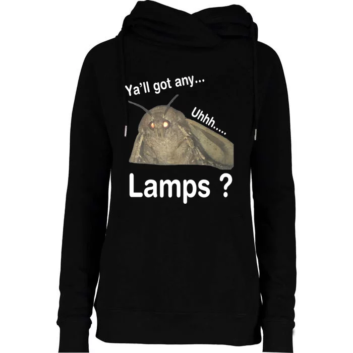 Y'all Got Any Lamps Moth Meme Womens Funnel Neck Pullover Hood