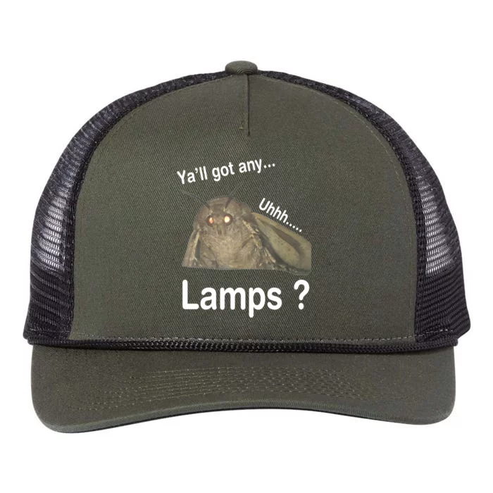 Y'all Got Any Lamps Moth Meme Retro Rope Trucker Hat Cap